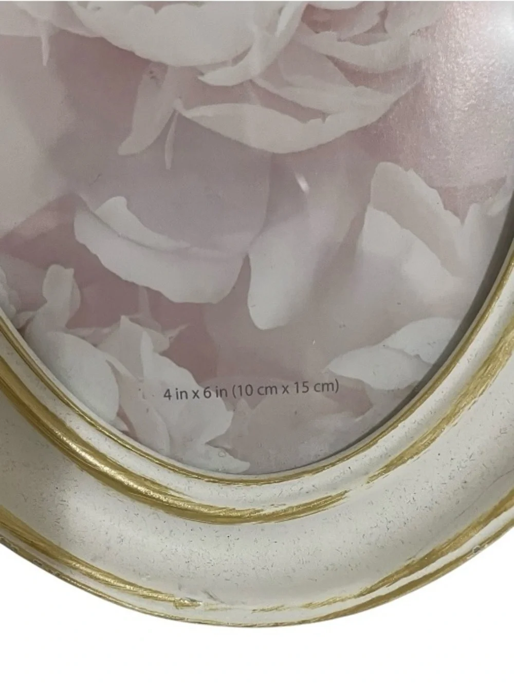 Isaac Jacobs White & Gold Love Birds Picture Frame -  4x6 - Cottagecore Decor
